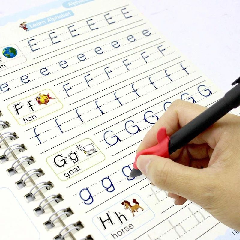 Magic Practice Copybook (4 BOOKS,1 PEN,1 GRIP,10 REFILL)