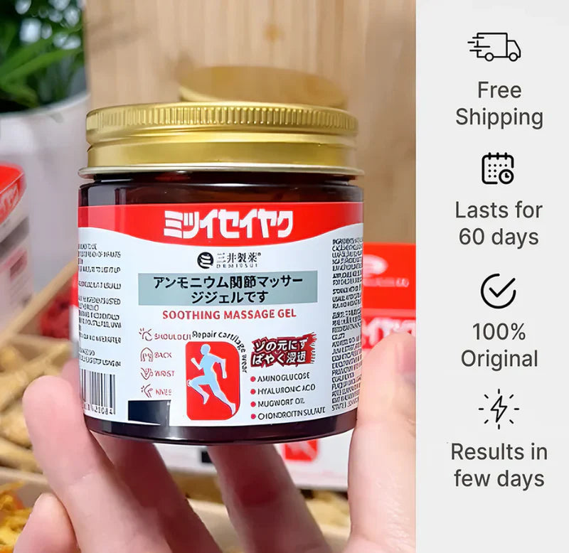 Japanese Pain Relief Massage Gel – Instant Joint, Back & Muscle Relief | .BUY 1 GET 1 FREE | Limited Time Offer