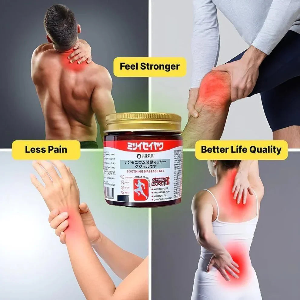 Japanese Pain Relief Massage Gel – Instant Joint, Back & Muscle Relief | .BUY 1 GET 1 FREE | Limited Time Offer