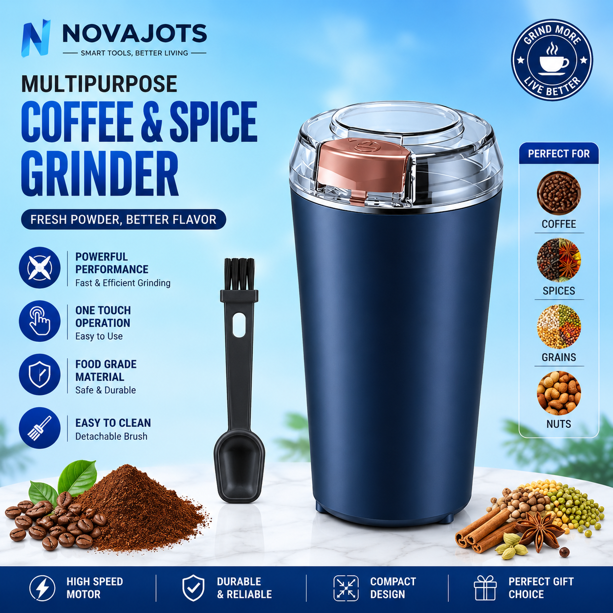 Multifunctional Electric Coffee Grinder