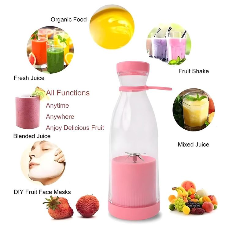 Portable Electric Mixer | Bottle Blender | Fast Blades | Cord-Less
